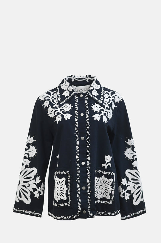 Liliana Applique Jacket Navy