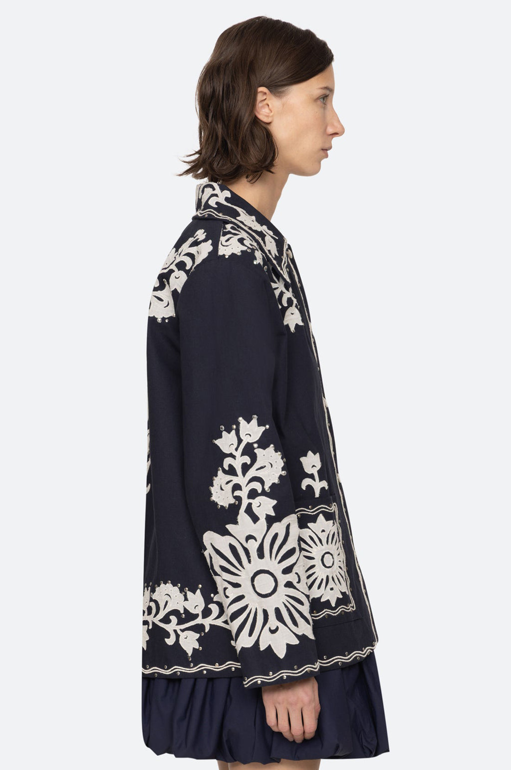 Liliana Applique Jacket Navy