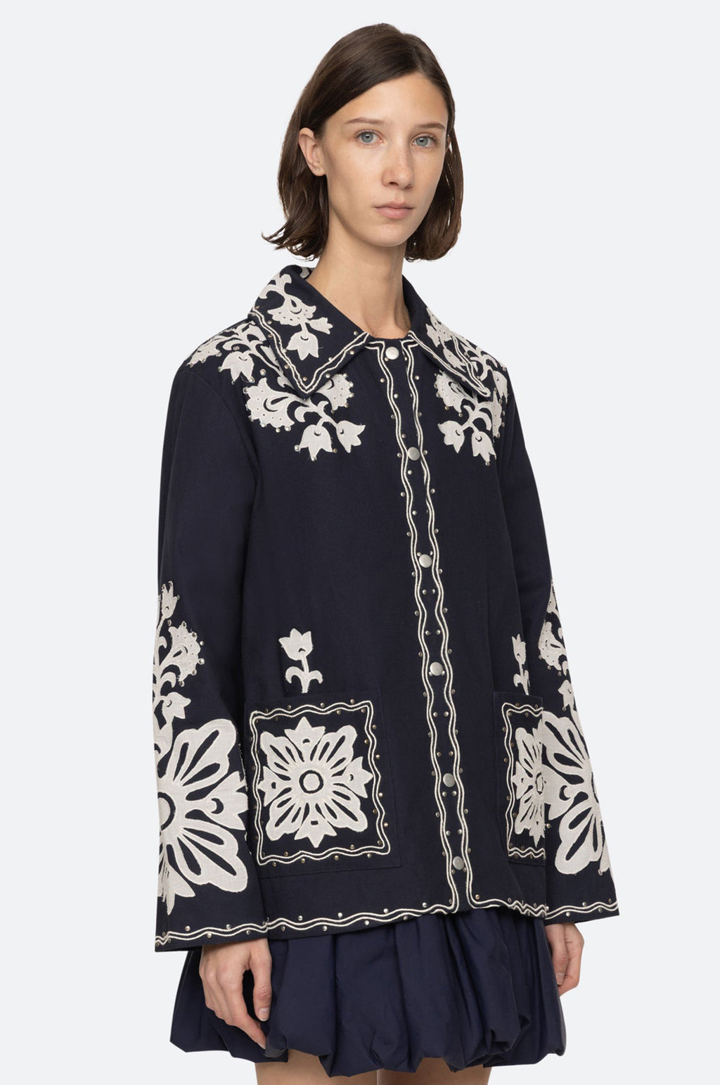 Liliana Applique Jacket Navy