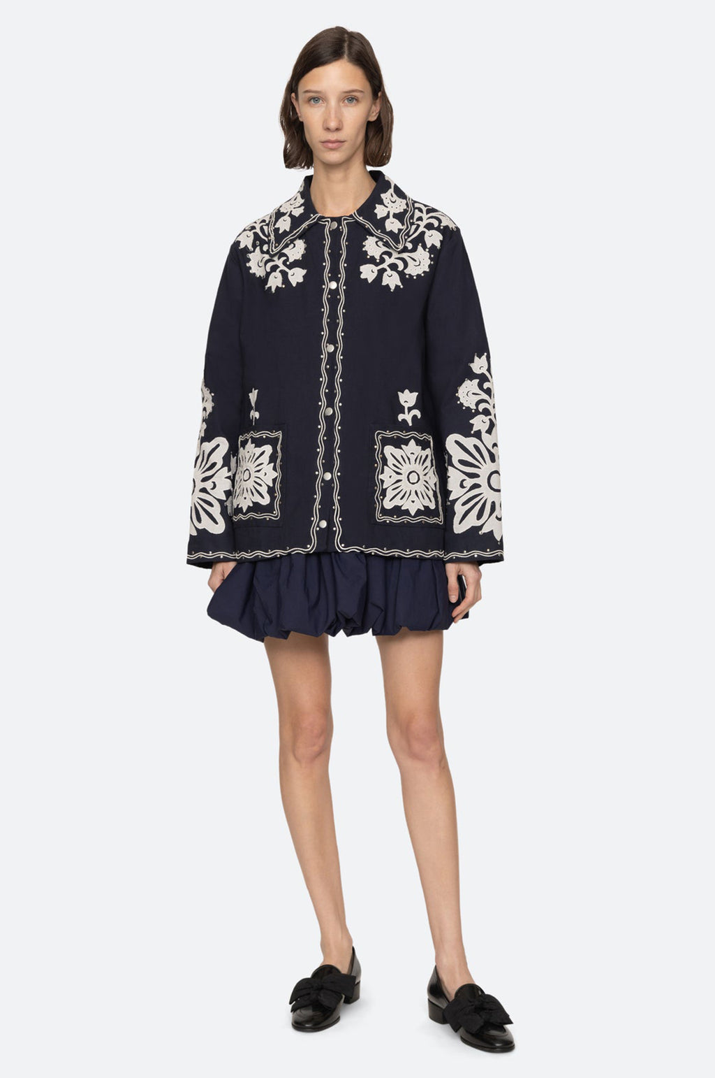 Liliana Applique Jacket Navy
