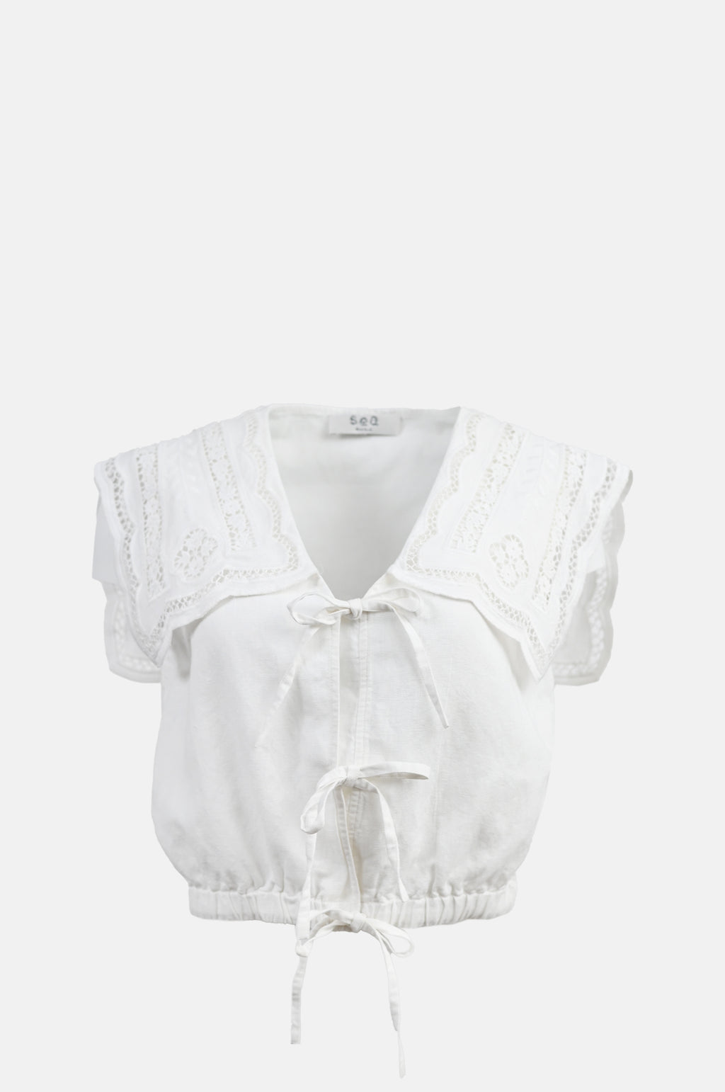 Sea New York Marie Embroidery Vest White.