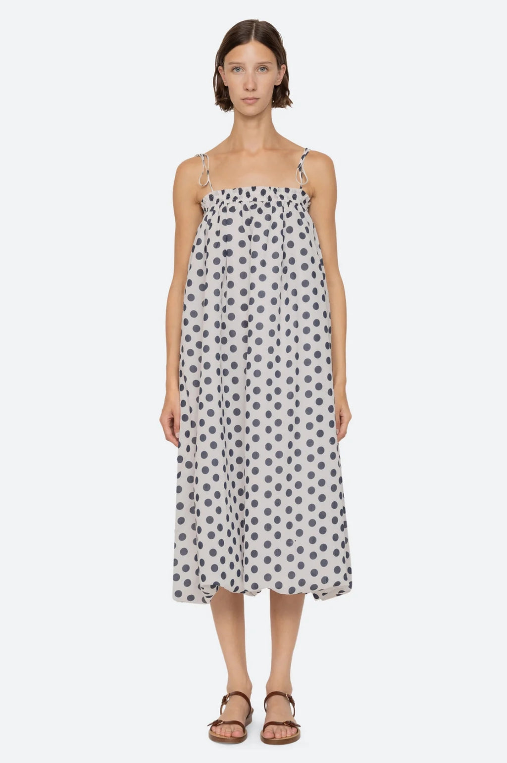 Paulina Polka Dot Bubble Coverup Dress White