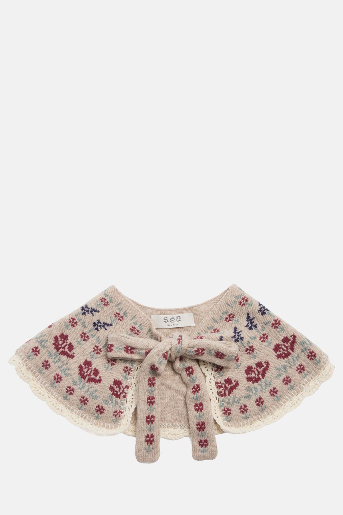 Sea New York Preston Knit Collar Cream.