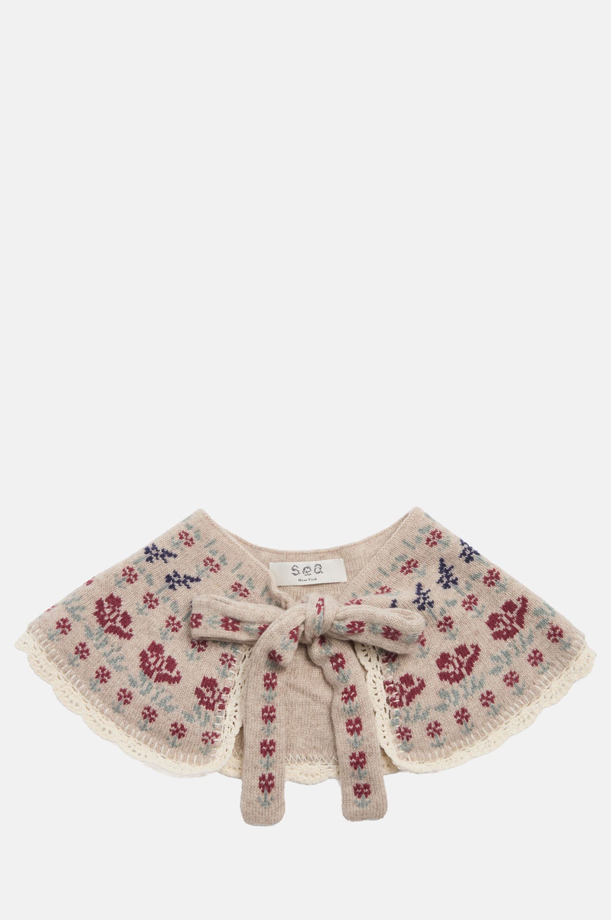 Sea New York Preston Knit Collar Cream.