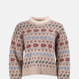 Sea New York Preston Knit Crew Neck Sweater Cream.