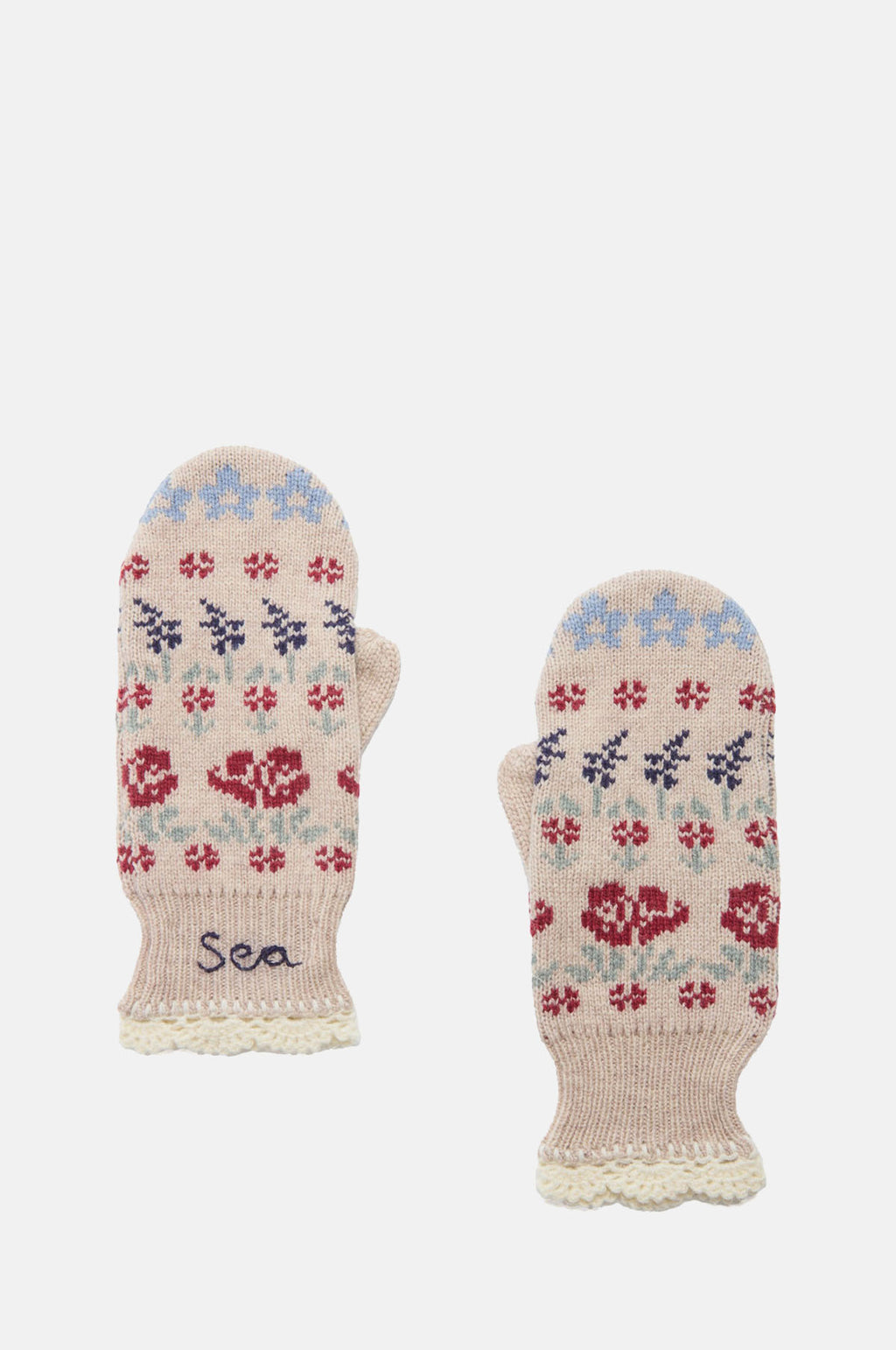 Preston Knit Mittens Cream