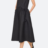 Roni Solid Slvless Dress Black