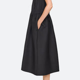 Roni Solid Slvless Dress Black