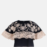 Sea New York Shiloh Emb Short Sleeve Top Black.