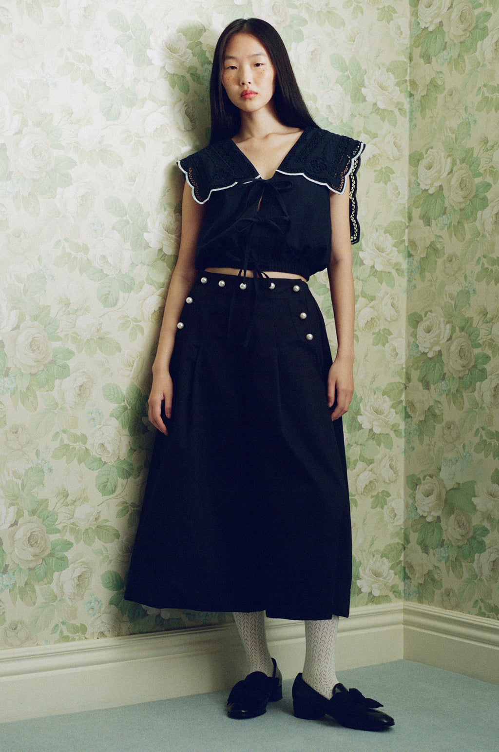 Suzette Sportswear Flare Pants Navy