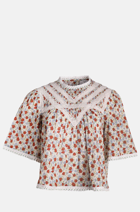 Viera Print S/Slv Blouse Multi
