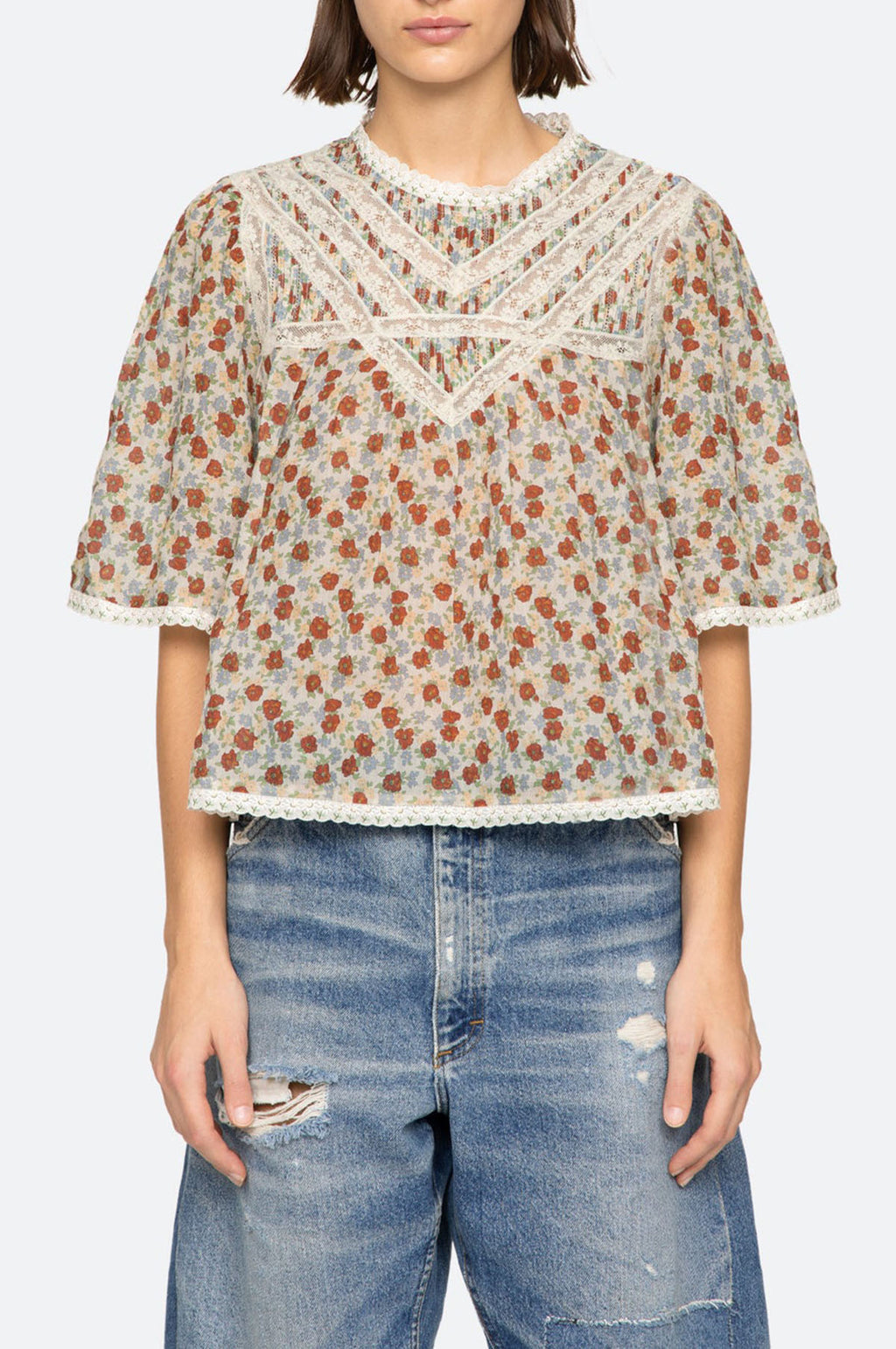 Viera Print S/Slv Blouse Multi