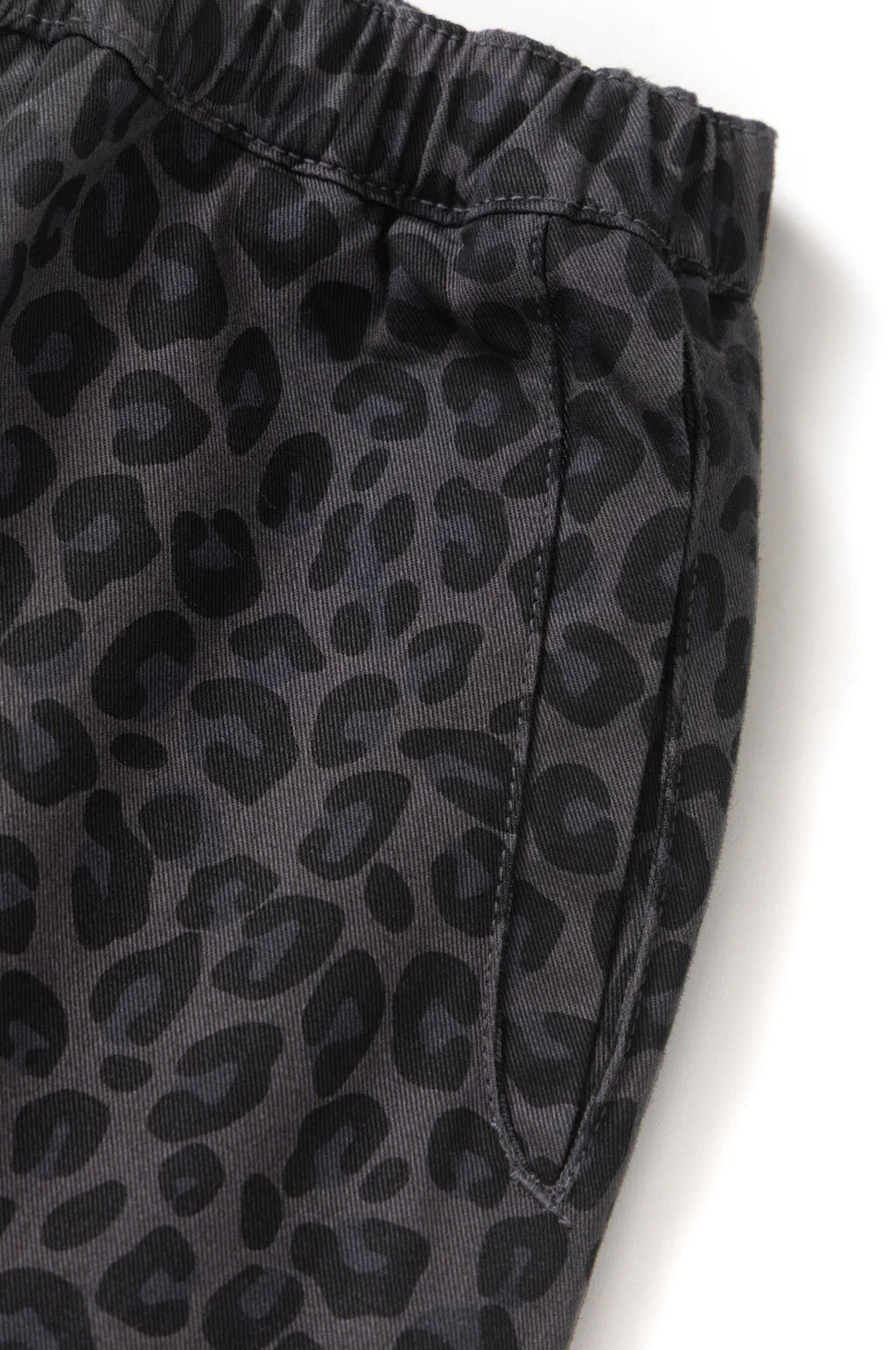 Patterned Easy Chef Pants Black Leopard