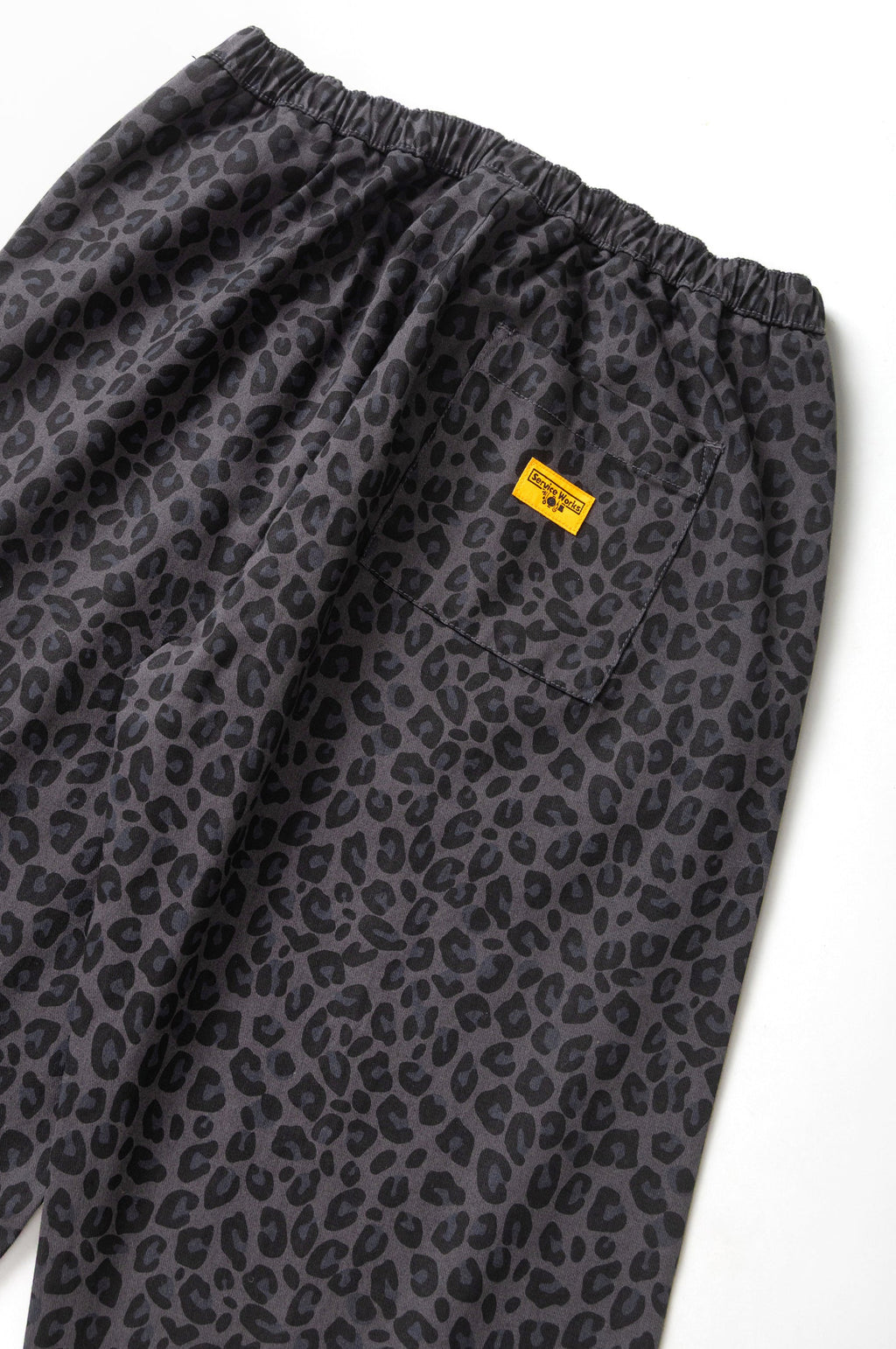 Patterned Easy Chef Pants Black Leopard