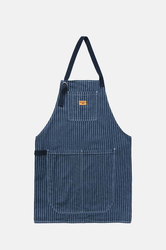 Pinstripe Denim Apron Indigo