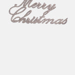 Shishi Merry Christmas Ornament Silver Glitter.