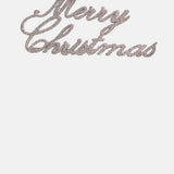 Shishi Merry Christmas Ornament Silver Glitter.