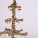 Tinsel Tree Gold with Coloured Balls 24cm