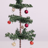 Tree Green with Red & White Balls 17cm