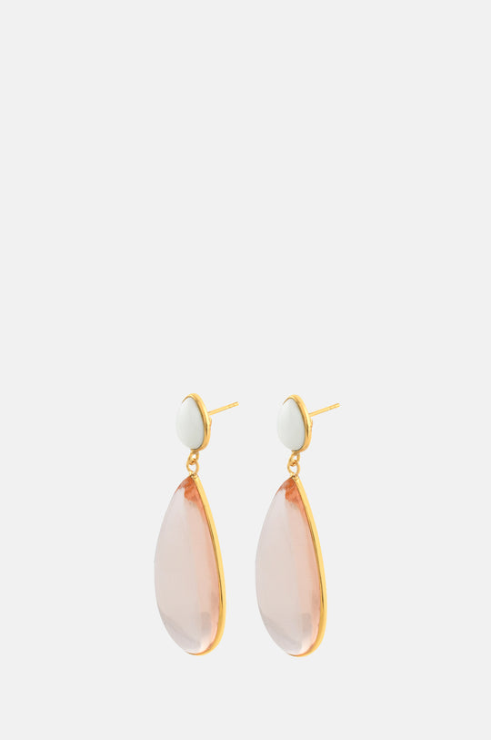 Nancy Statement Earrings Milk and Champagne