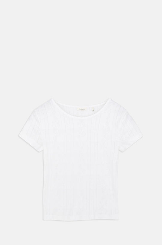 Anna Cap Sleeve Tee Optic White