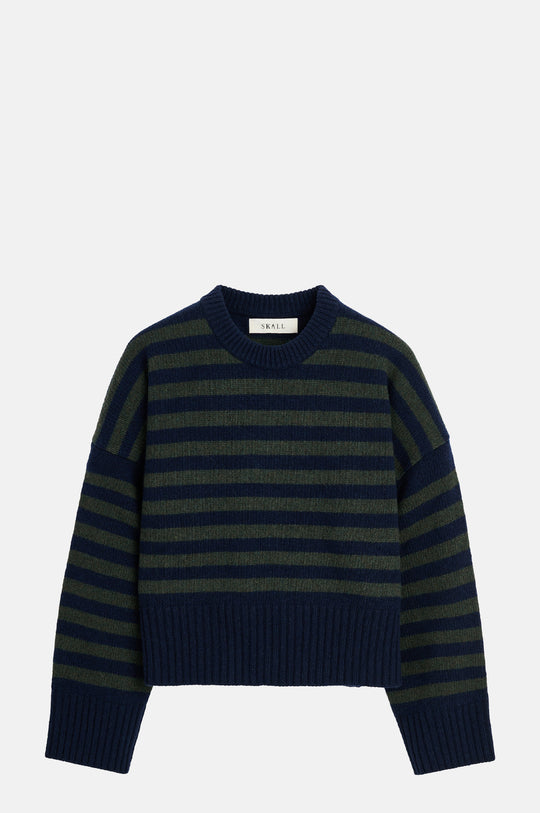 Campa Jumper Navy/Dark Green Stripe