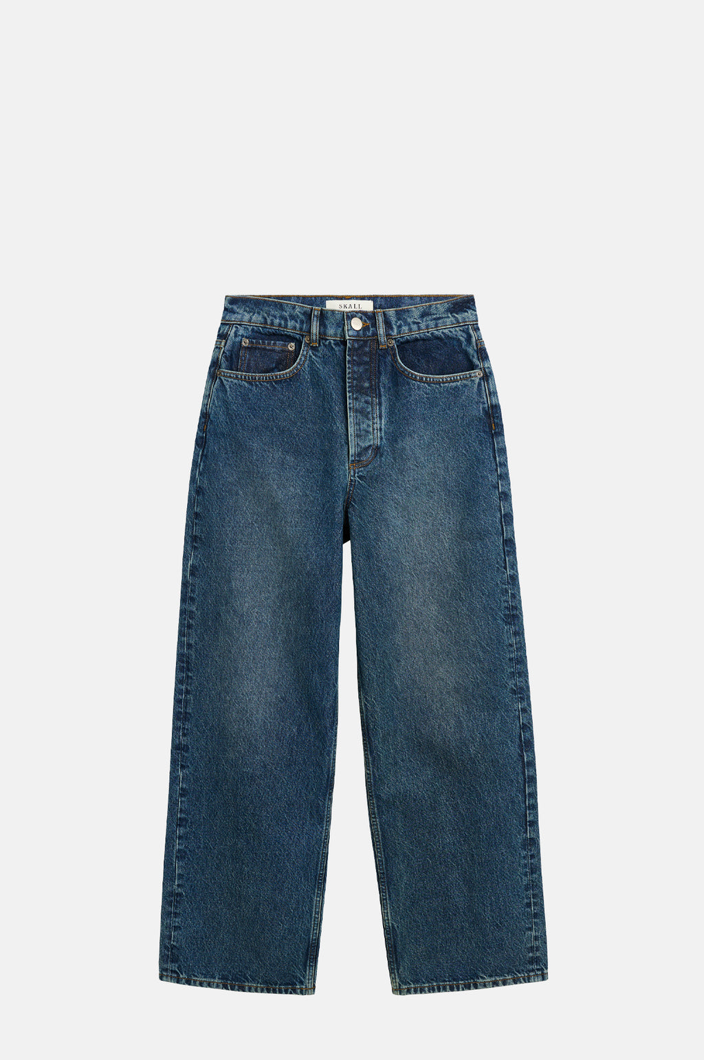 Skall Studio Cole Boyfriend Jeans Washed Dark Blue.