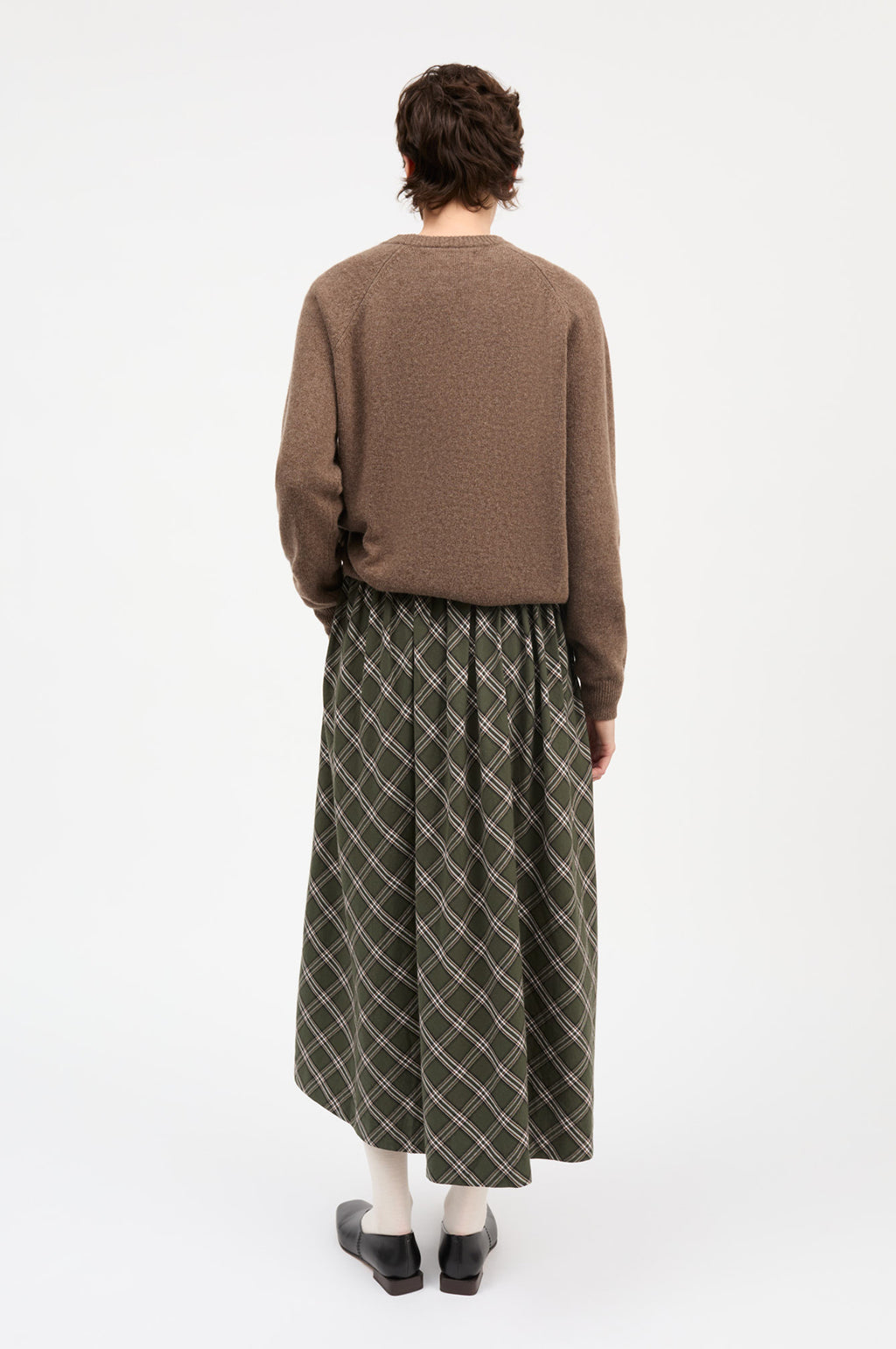 Dagny Skirt Green/White Check