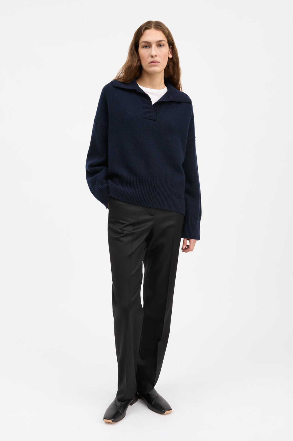 Dean V-Neck Jumper Navy