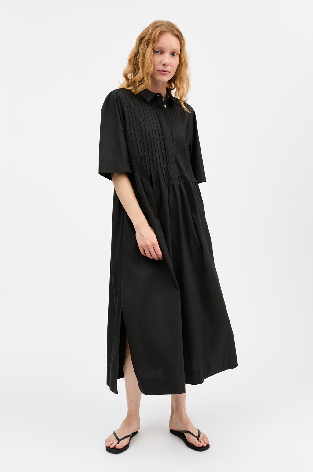 Dot Shirtdress Black