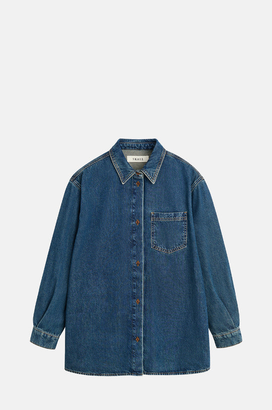 Edgar Shirt Washed Dark Blue