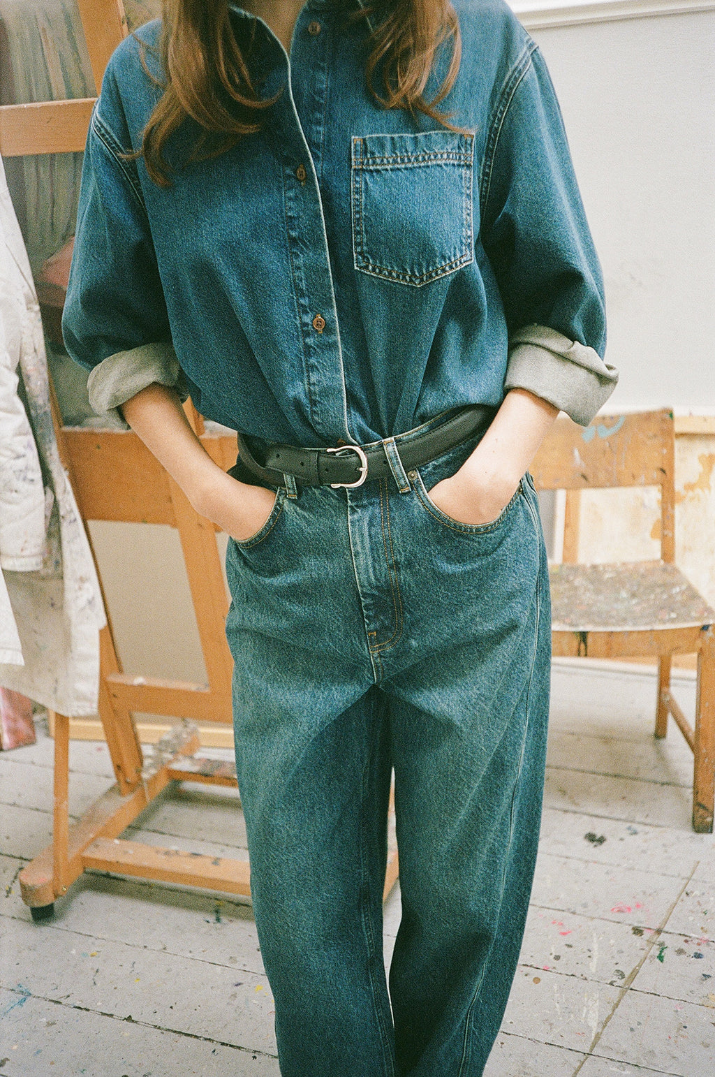 Edgar Shirt Washed Dark Blue