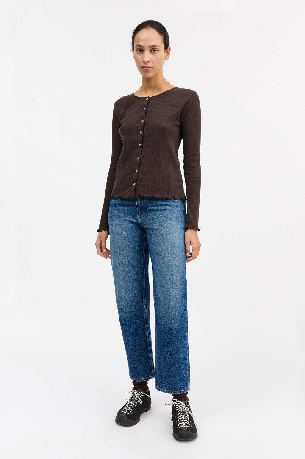 Edie Cardigan Dark Brown