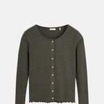 Skall Studio Edie Cardigan Dark Green.