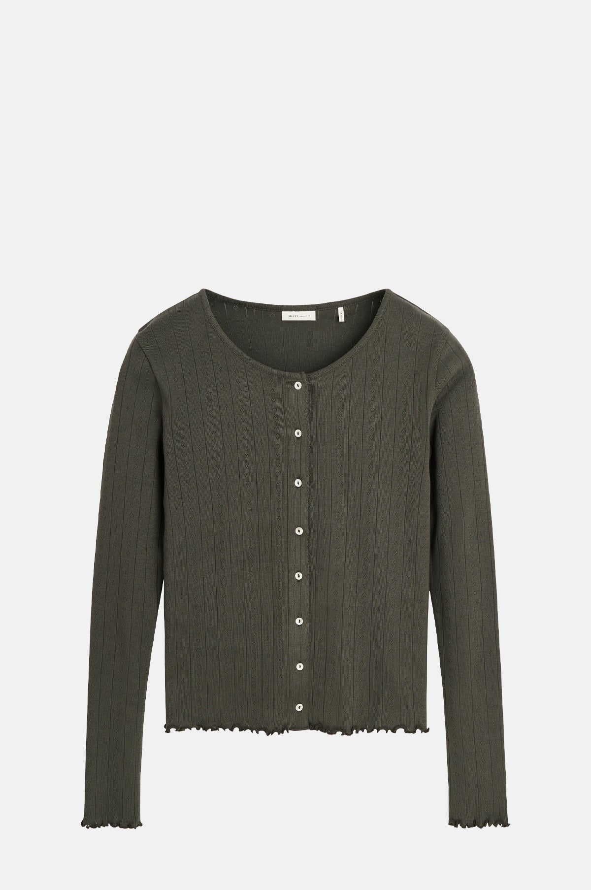 Skall Studio Edie Cardigan Dark Green.