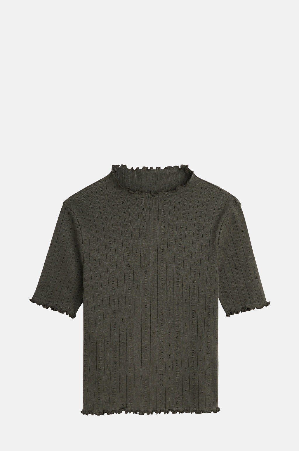 Skall Studio Edie T Neck Tee Dark Green .