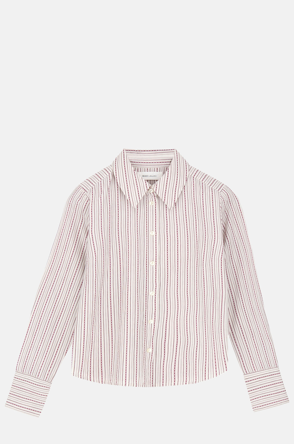 Skall Studio Fauna Shirt Raspberry Cream Stripe.
