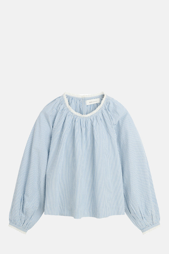 Karlie Blouse Light Blue/White Stripe