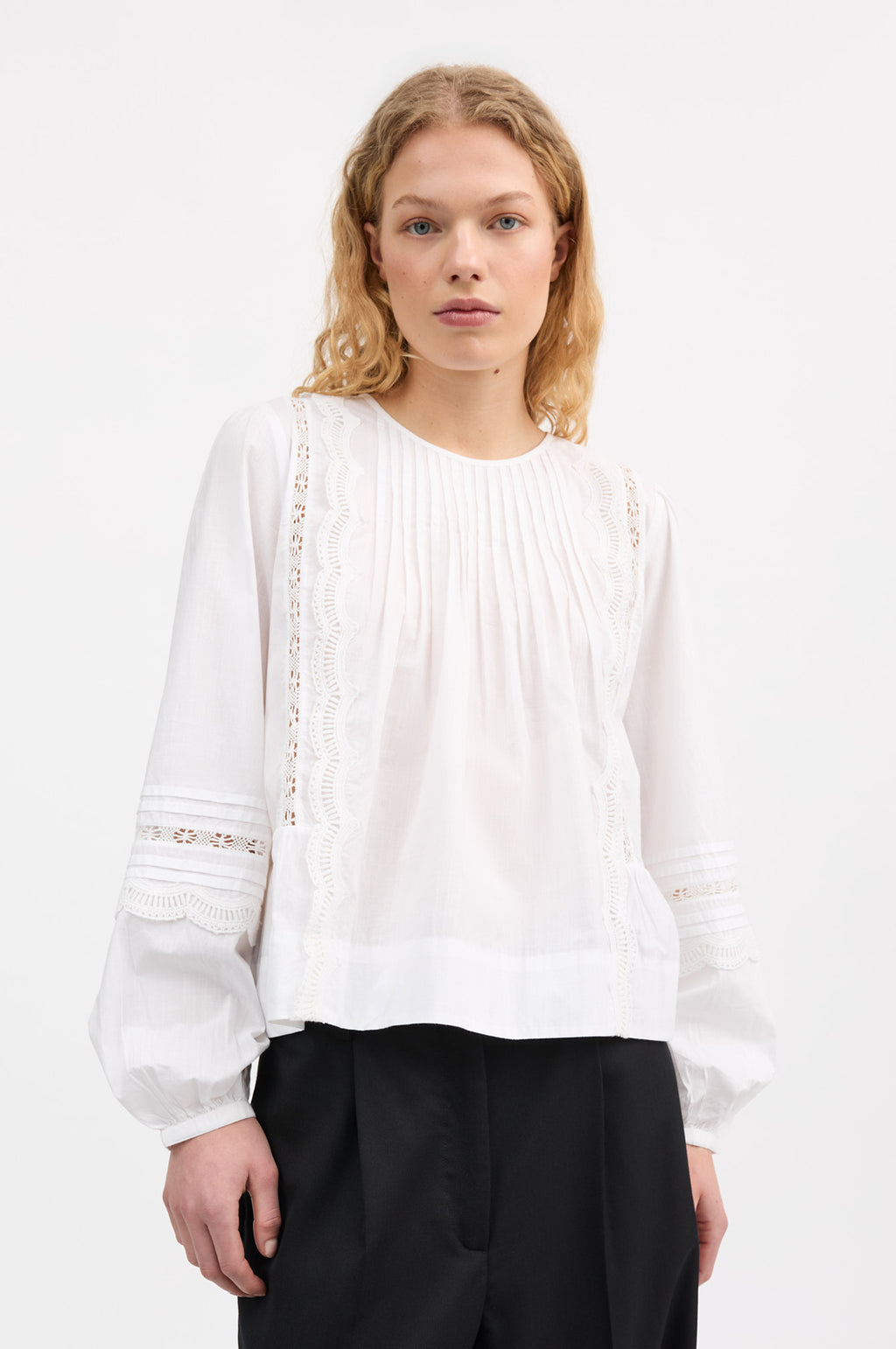 Leaf Blouse Optic White