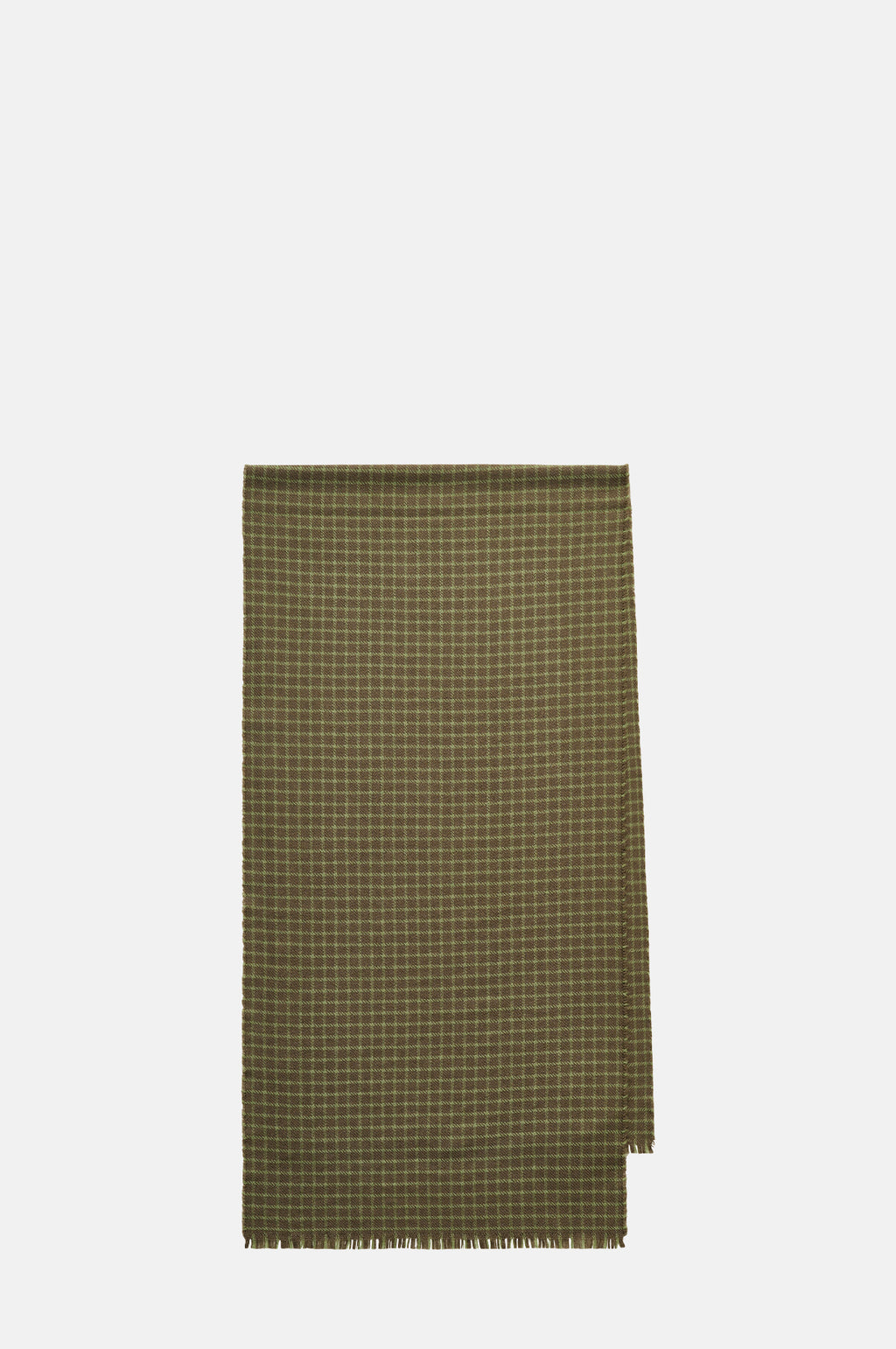 Skall Studio Nadelle Scarf Brown Green Check.