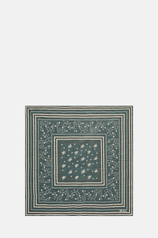 Skall Classic Scarf 55x55 Dark Green/Brown