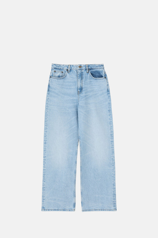 Willow Wide Jeans Worn Light Blue