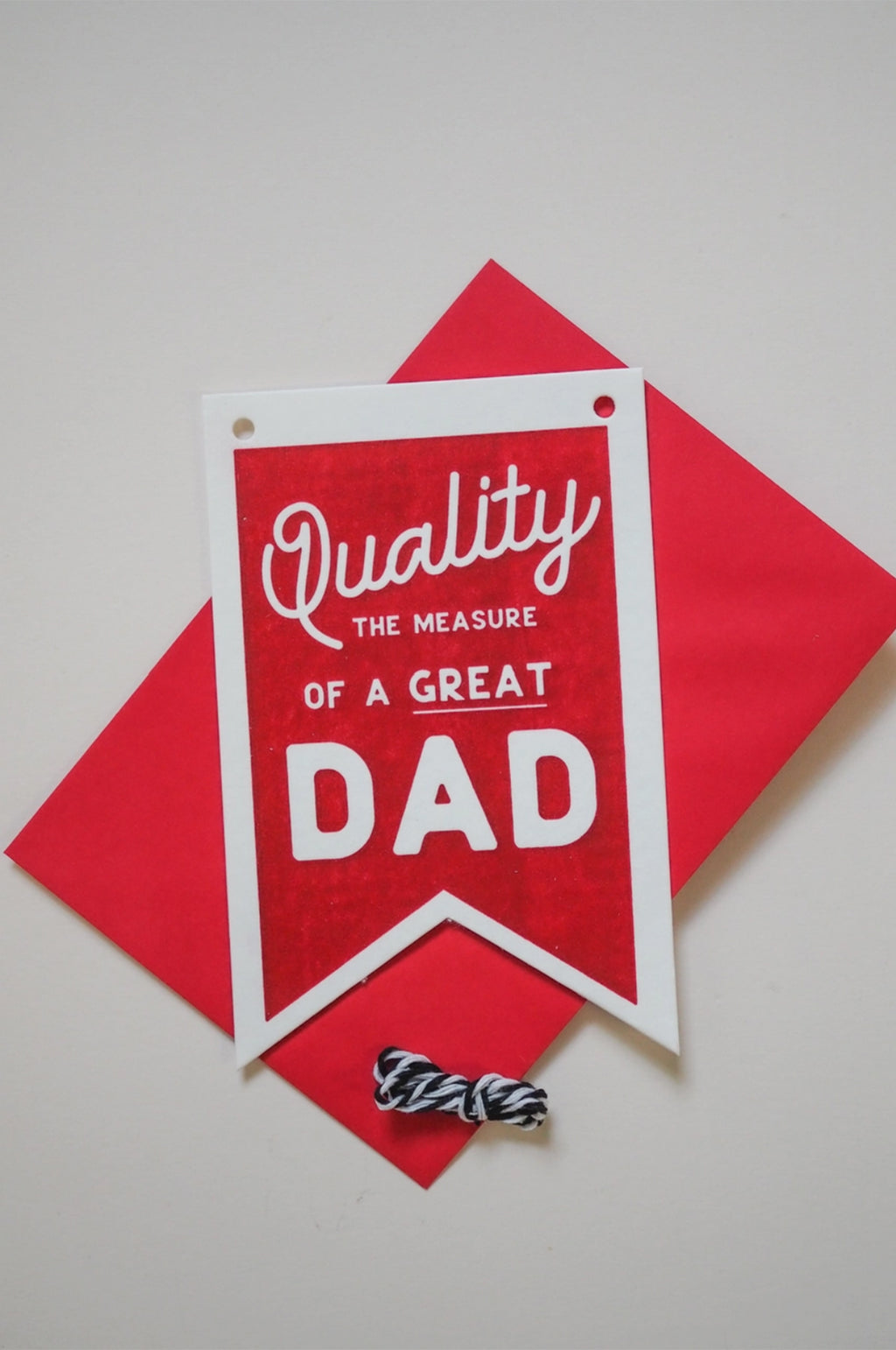 Quality Dad Hanging Flag Card
