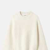 Soft Goat Chunky Crewneck Feather White.