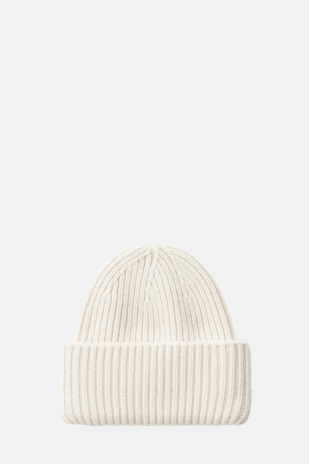 Soft Goat Ribbed Beanie Feather White.