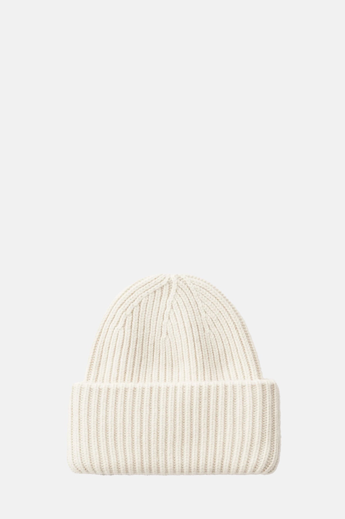 Soft Goat Ribbed Beanie Feather White.