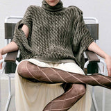 Kitty Romb Pointelle Tights Espresso