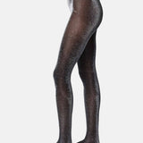 Swedish Stockings Tora Shimmery Tights Black Silver.