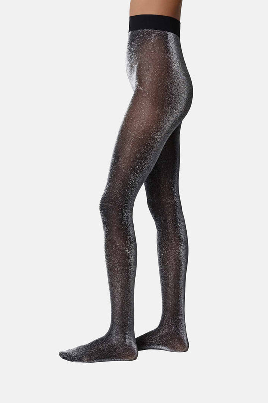Tora Shimmery Tights Black/Silver