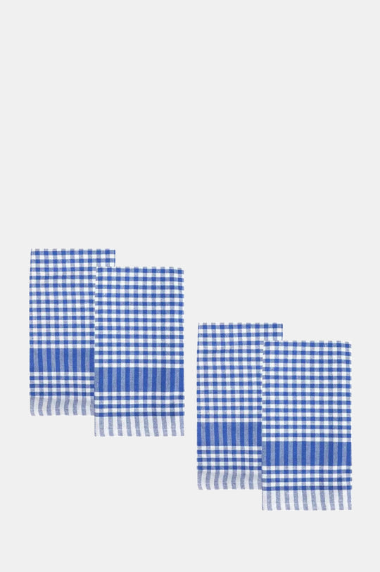 Blue Gingham Fabric Napkins 4 Pack